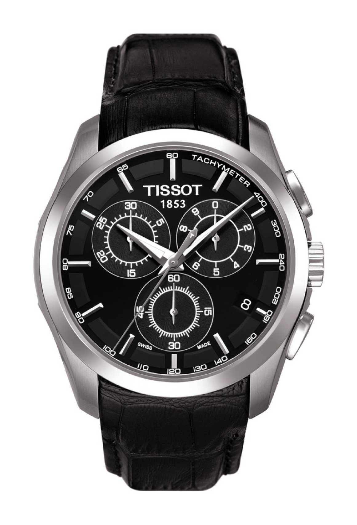 Tissot Couturier Quartz Chronograph 41mm Black Dial
