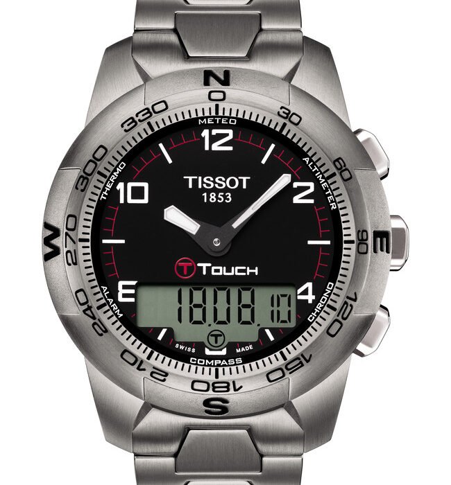 Tissot T-Touch II 43mm Black Dial Titanium Watch
