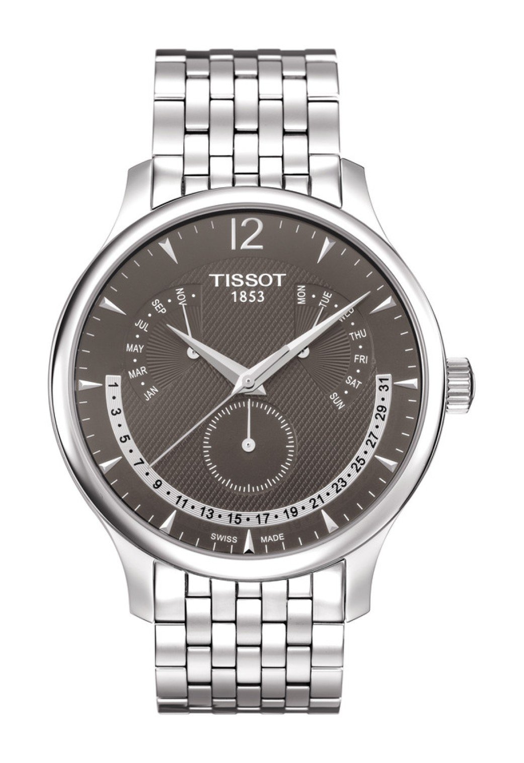 Tissot Tradition Perpetual Calendar 42mm Anthracite Dial