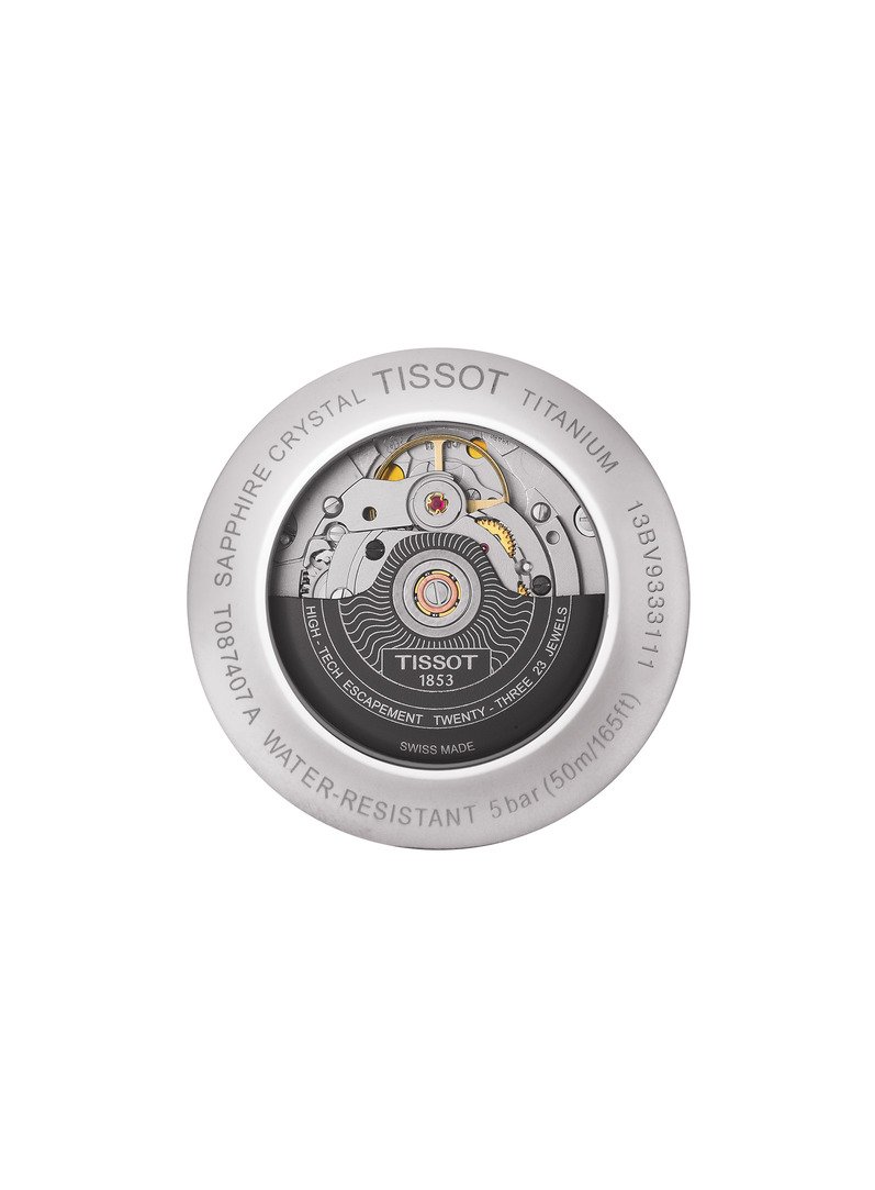 Tissot Titanium Powermatic 80 40mm Silver-White Dial back