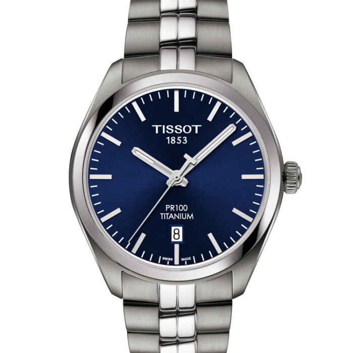 Tissot PR 100 Titanium Quartz 39mm Blue Dial