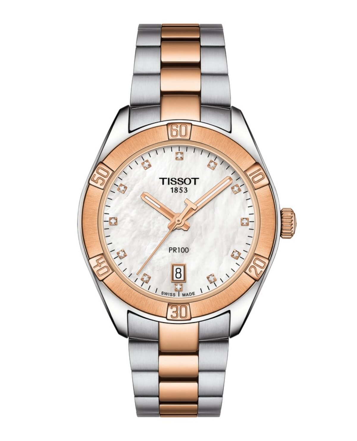 Tissot PR 100 Sport Chic Quartz 36mm White Mother of Pearl Dial