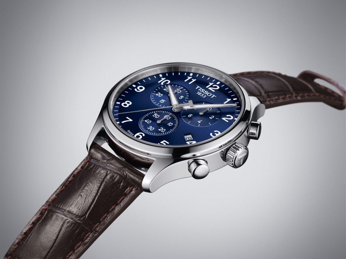Tissot Chrono XL Quartz Chronograph 45mm Blue Dial open top