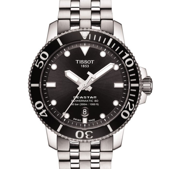Tissot Seastar Powermatic 80 43mm Black Dial