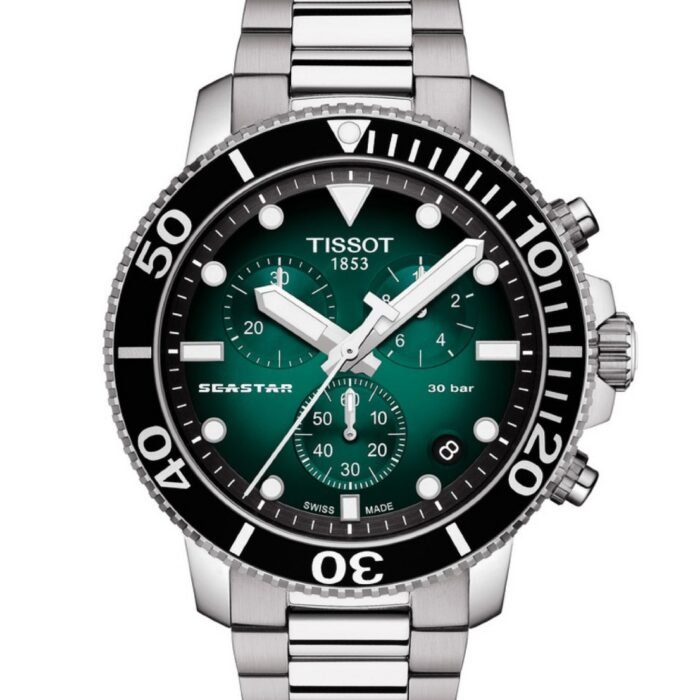 Tissot Seastar Chronograph 45mm Green Dial