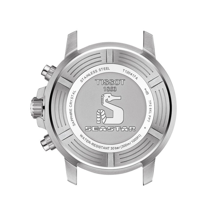 Tissot Seastar Chronograph 45mm Blue Dial back
