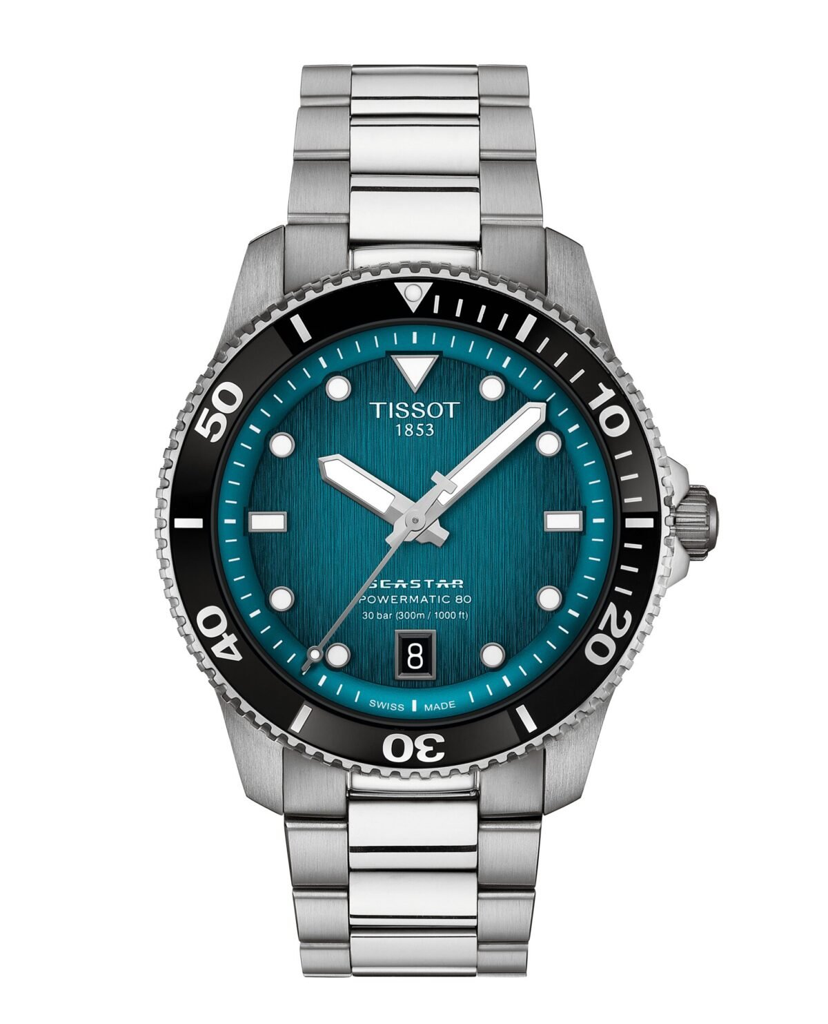 Tissot Seastar Powermatic 80 40mm Turquoise Dial