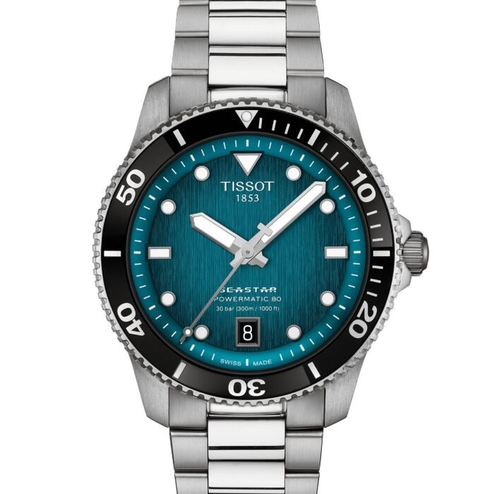 Tissot Seastar Powermatic 80 40mm Turquoise Dial