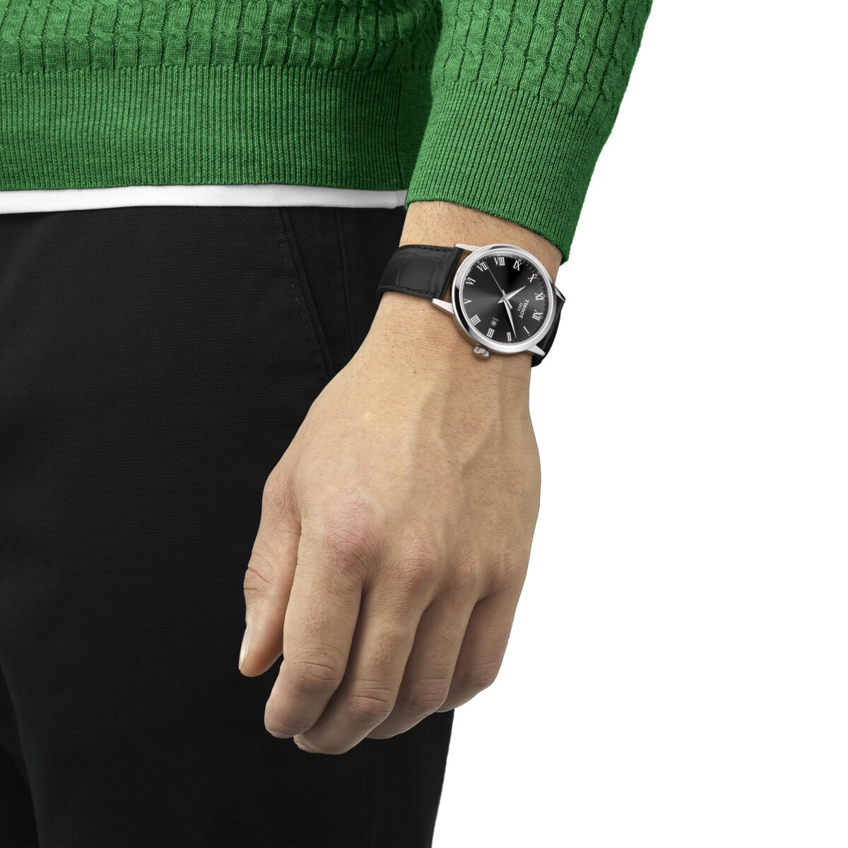 T129.410.16.053.00-3-1200x1200 Tissot Classic Dream Quartz 42mm Black Dial weared