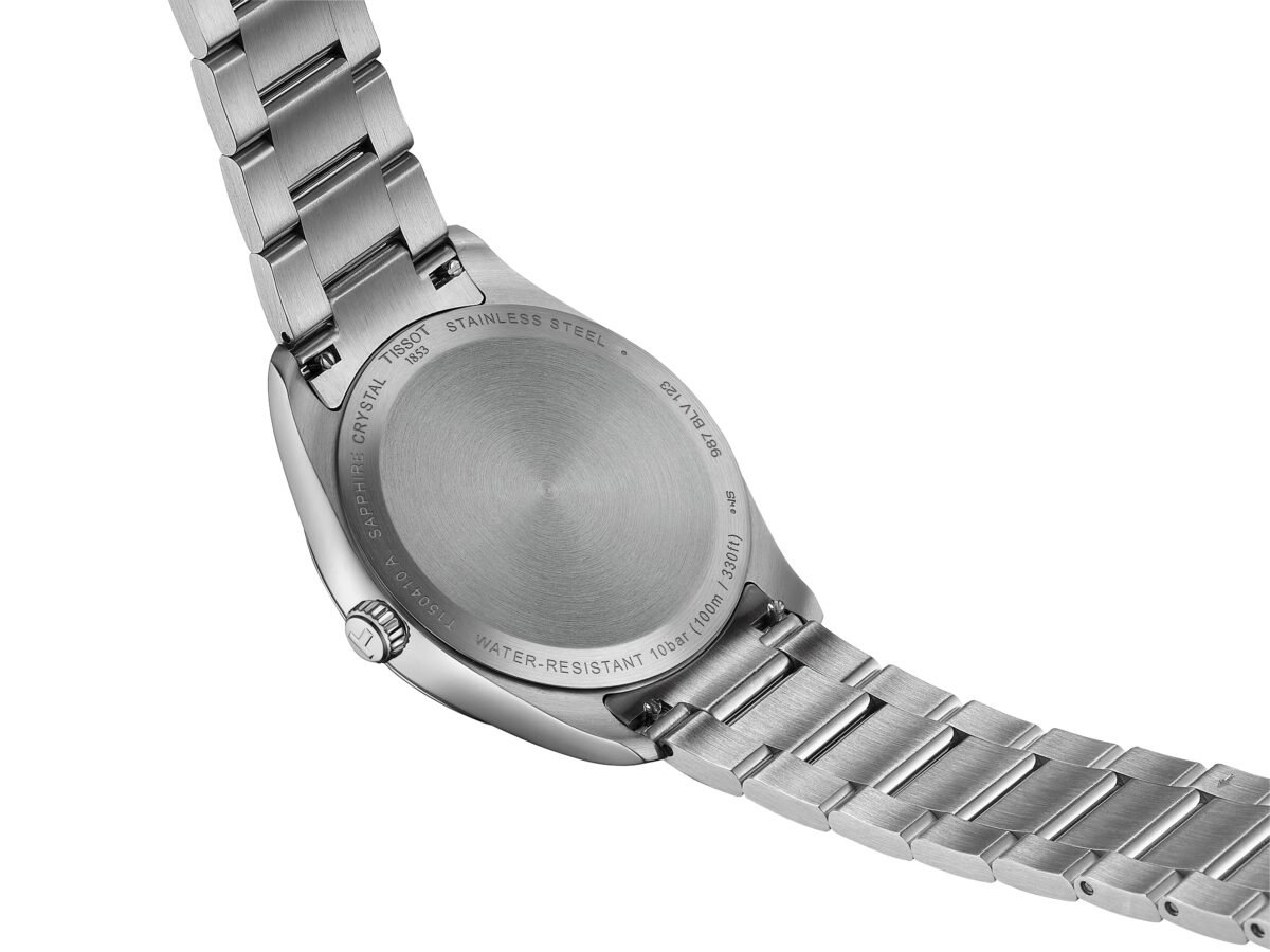 Tissot PR 100 Quartz 40mm Blue Dial open back