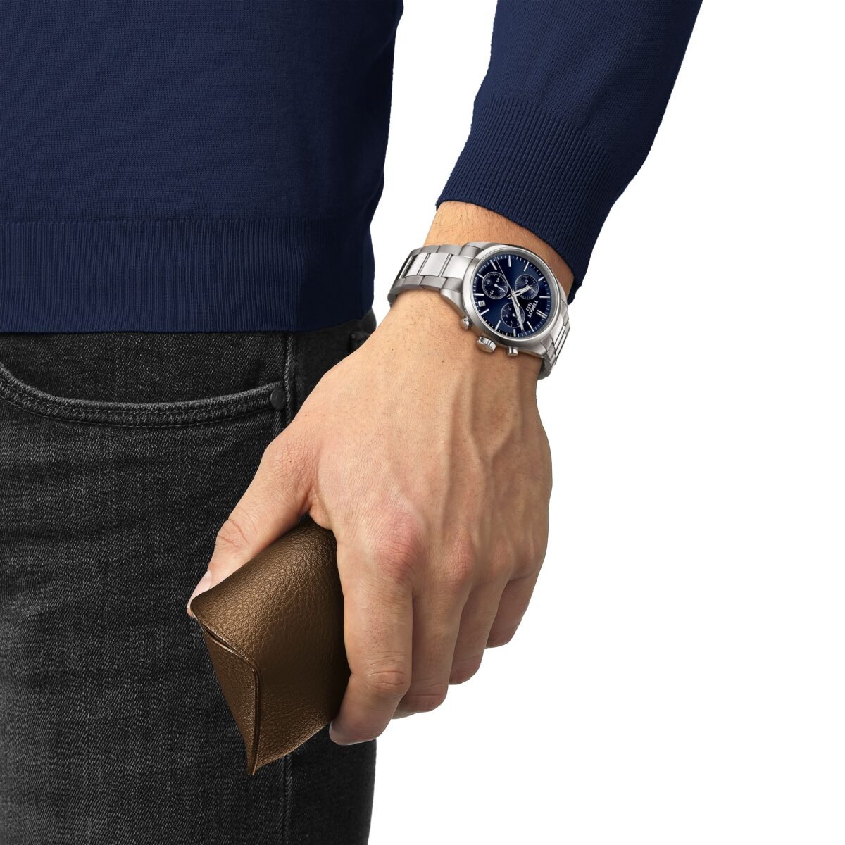 T150.417.11.041.00-3-1200x1200 Tissot PR 100 Quartz Chronograph 40mm Blue Dial weared