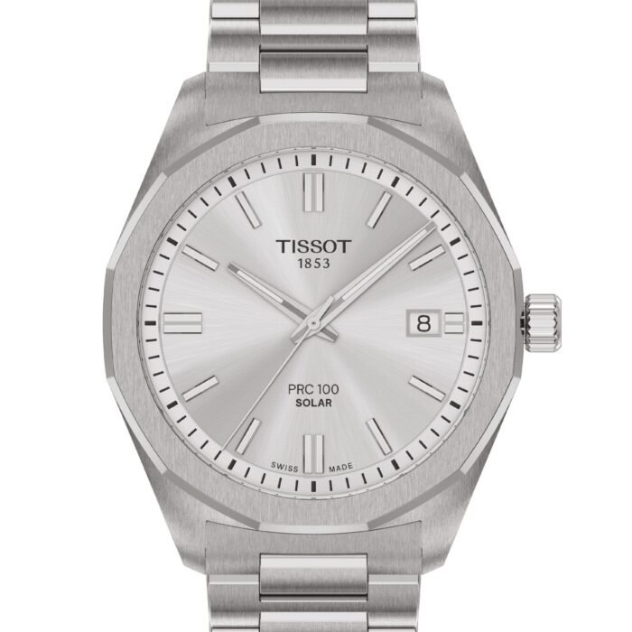 Tissot PRC 100 Solar 39mm Silver Dial