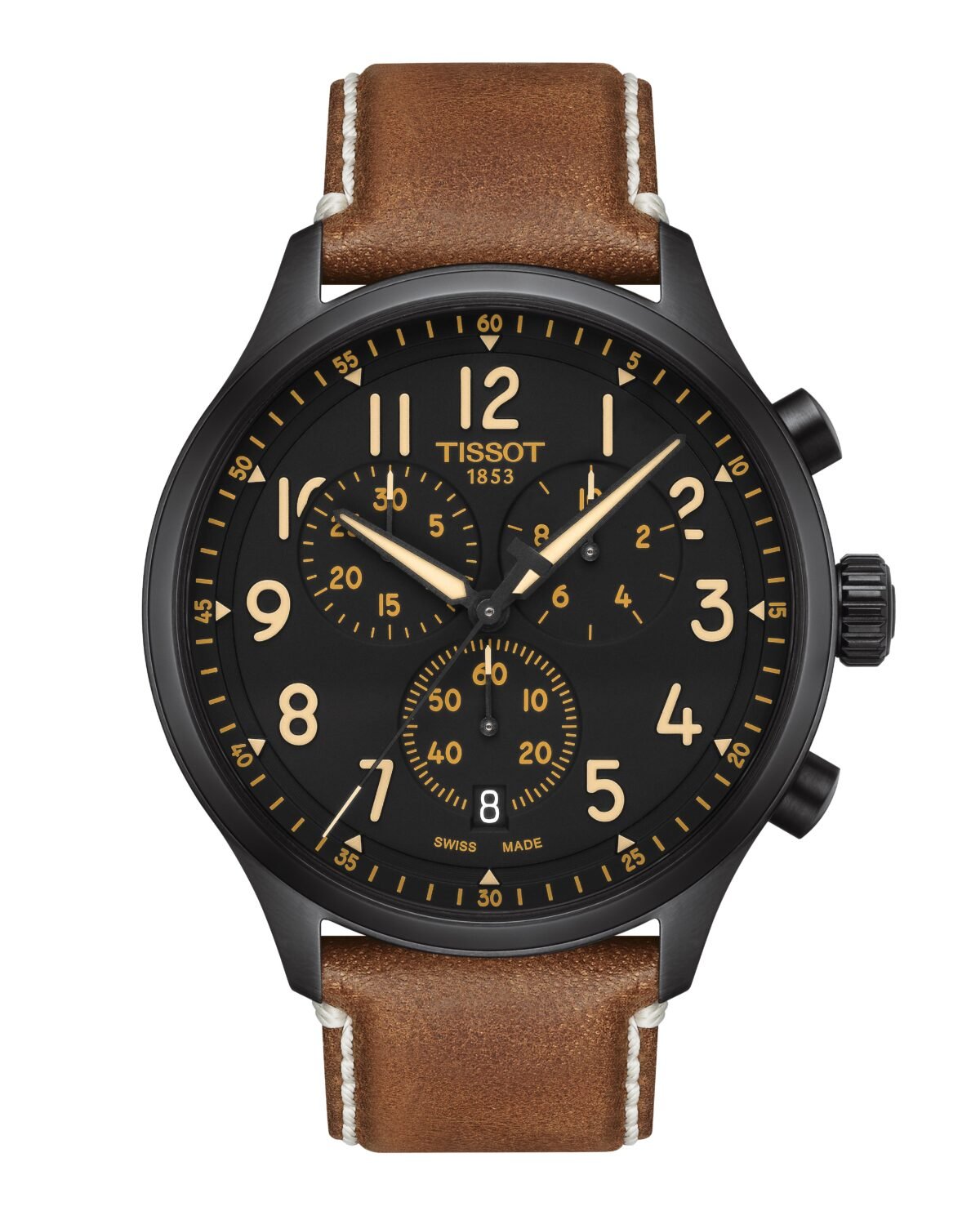 T116.617.36.052.03 Tissot Chrono XL Quartz Chronograph 45mm Black Dial