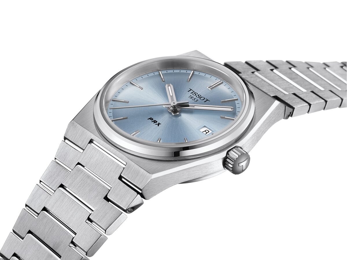 T137.210.11.351.00-4 Tissot PRX 35mm Ice Blue Dial open top