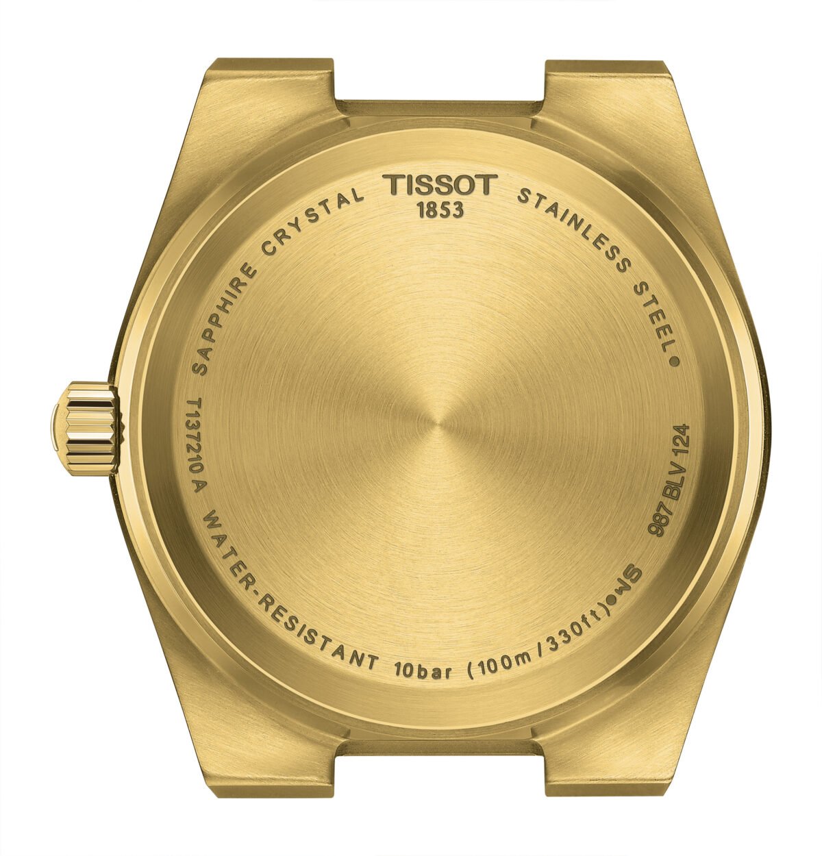 T137.210.33.021.00-1 Tissot PRX 35mm Champagne Dial back