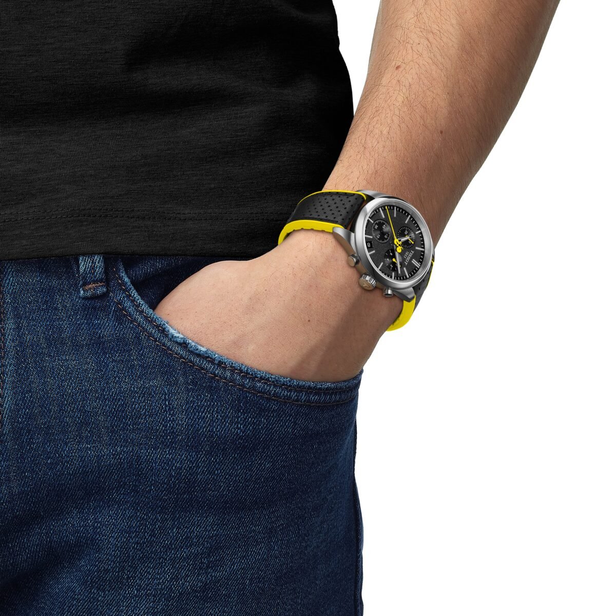 Featured ALT: Tissot PR 100 Tour De France Quartz Chronograph 40mm Black Dial weared