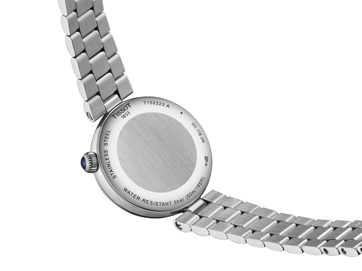 T152.223.11.496.00-2 Tissot Désir Moonphase 29.6mm Blue Dial with Diamonds open back T152.223.11.496.00