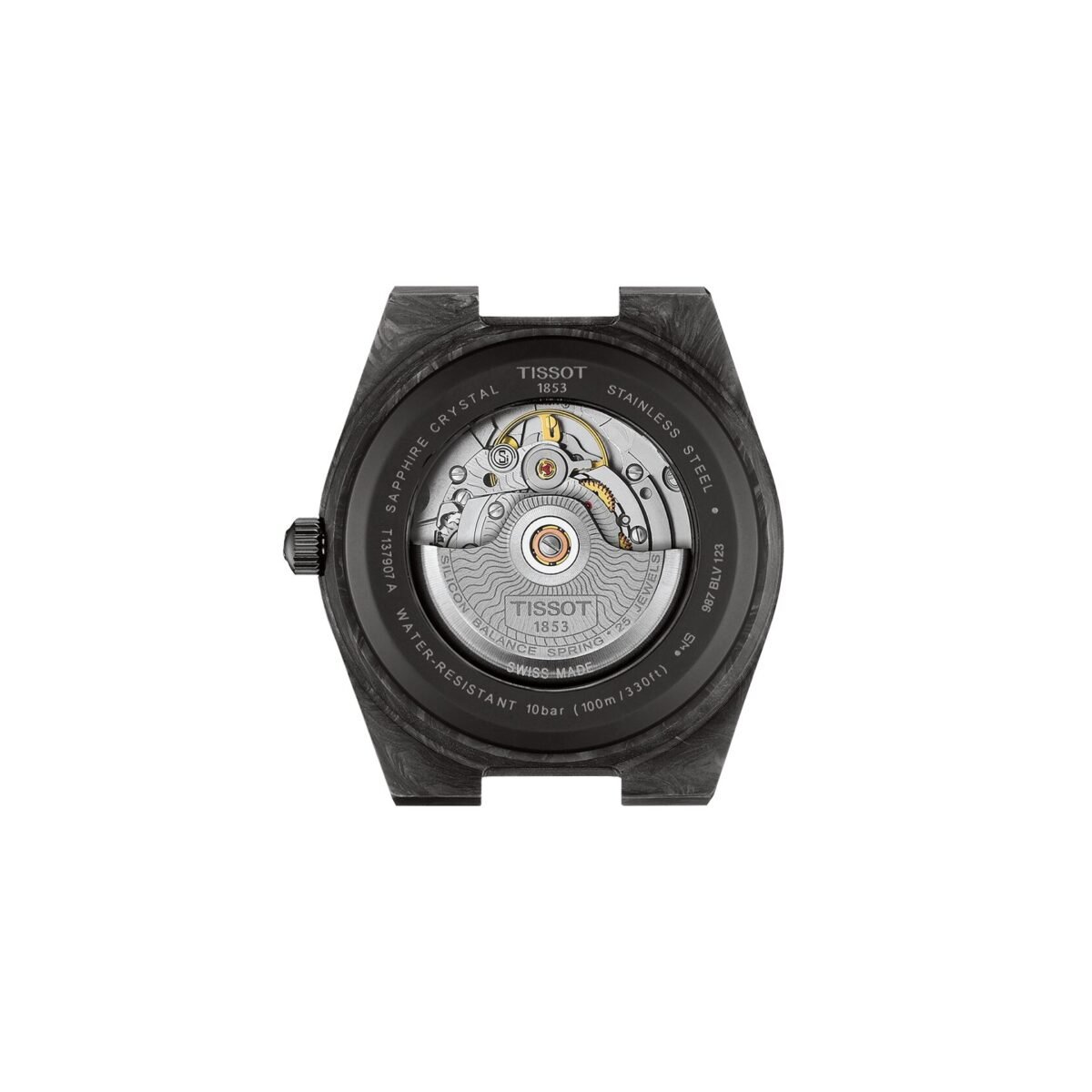 T137.907.97.201.00-1 Tissot PRX Carbon 40.5mm T137.907.97.201.00 back